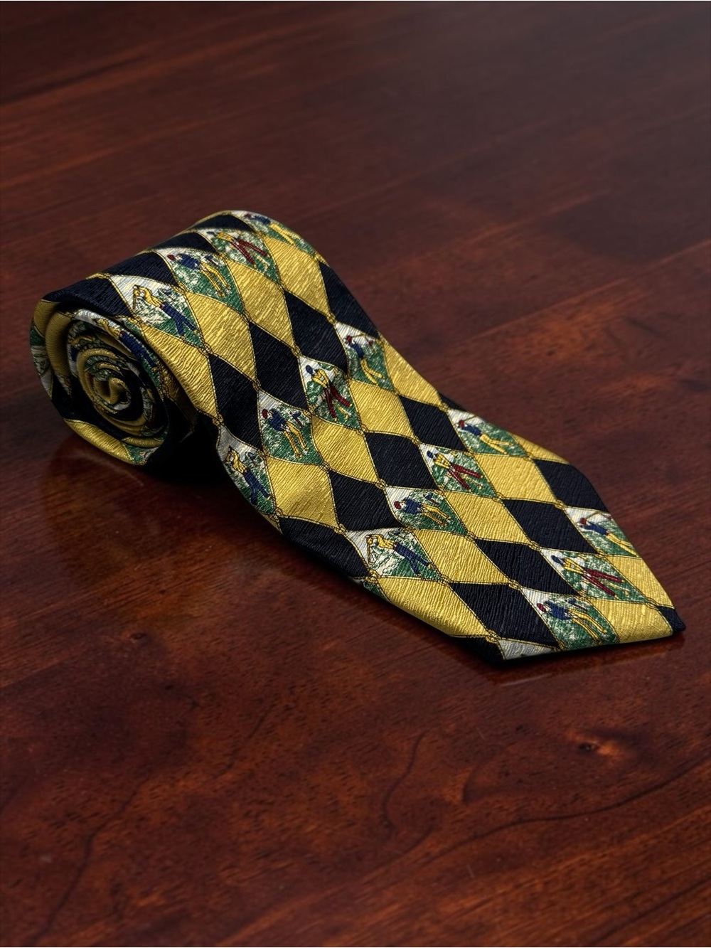 Vintage Nicklaus Golf Theme 100% Silk Tie